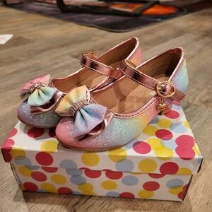 Glittery Pastel Kids Mary Jane Shoes